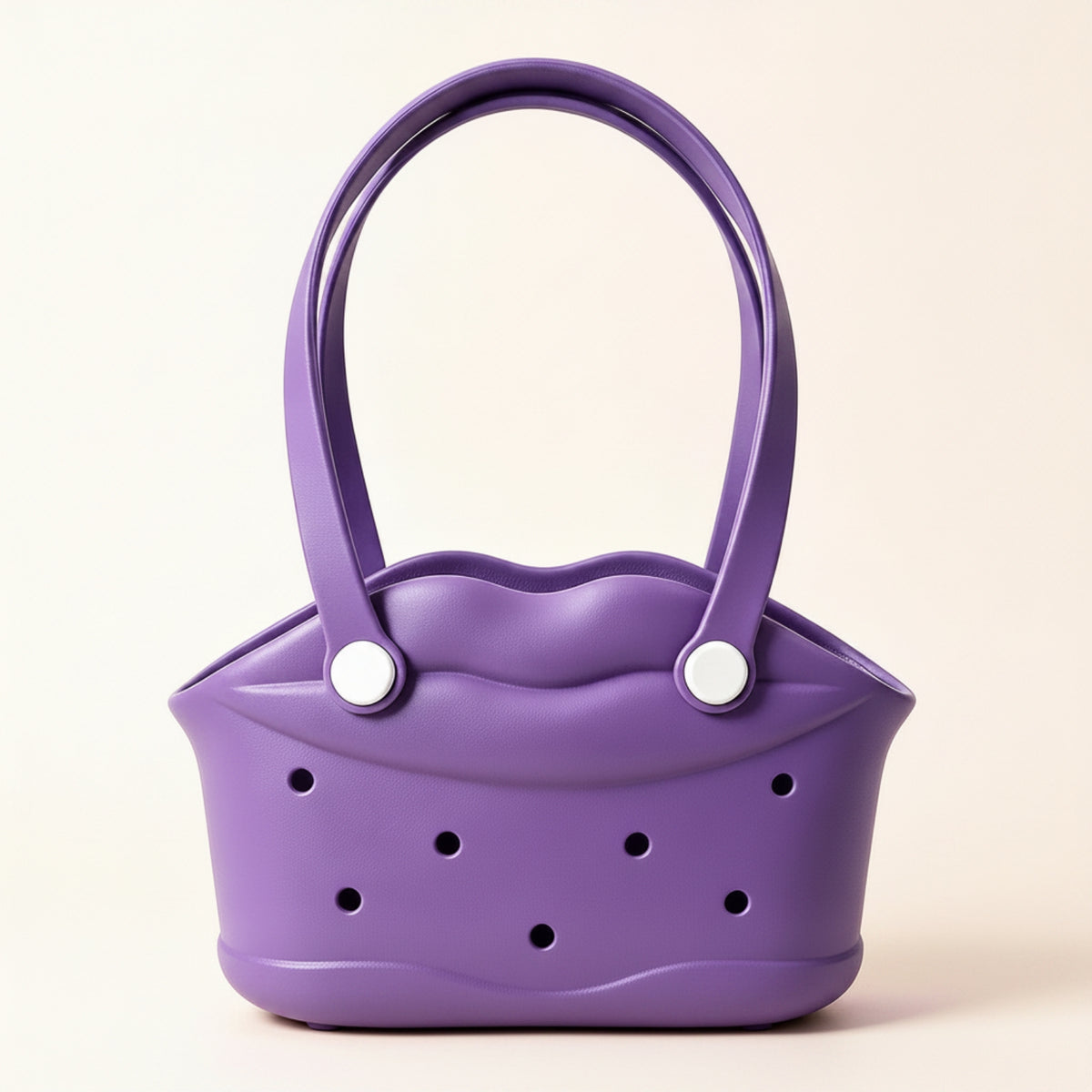 Tote Bag with Drainage Holes Non-Slip EVA Tote Beach Bag Perforated Lightweight for Pool, Travel