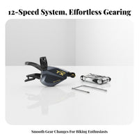 12-Transmission Control and Derailleur Dual-Action Release 12-Speed Mountain Bike Groupset Mountain Bike Groupset Carbon Fiber