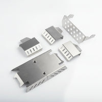 5 Pieces Rc Car Chassis Armor Guard Brushed Metal Chassis Guard Skid Plate Easy to Install Plates for Hobbyists
