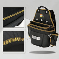 Compact Waist Tool Pouch with Rotating Buckle Long-Lasting Hanging Tool Pouch with Side Pockets Portable Lightweight for Ladder Work, Home Improvement