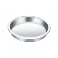 Round Chafing Dish Food Pan Commercial Grade Round Food Warmer Insert Polished Finish Stainless Steel Buffet Pan for Hotel Kitchens, Buffets, Banquets