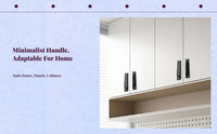 Glass Panel Screen Pull Handle, Aluminum Alloy, Easy Installation, Sliding Door, Drawer, Cabinet, Rust-Resistant, Universal Fit, Matte Black