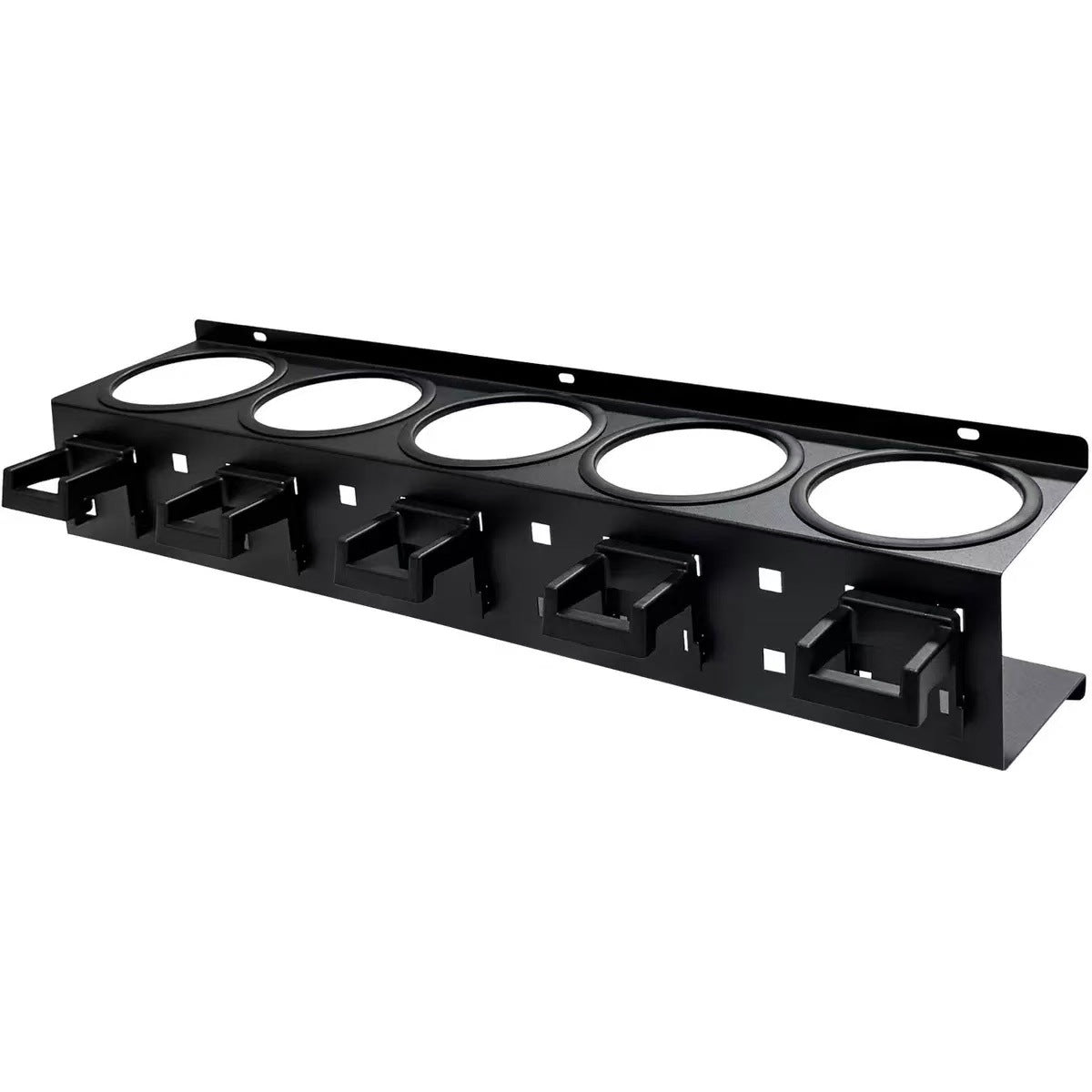 Blk Rack W 5 Hooks