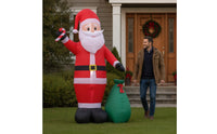 Quick Setup Inflatable Santa with Gift Bag Secure Giant Santa Inflatable Oversized Bright for Homeowners