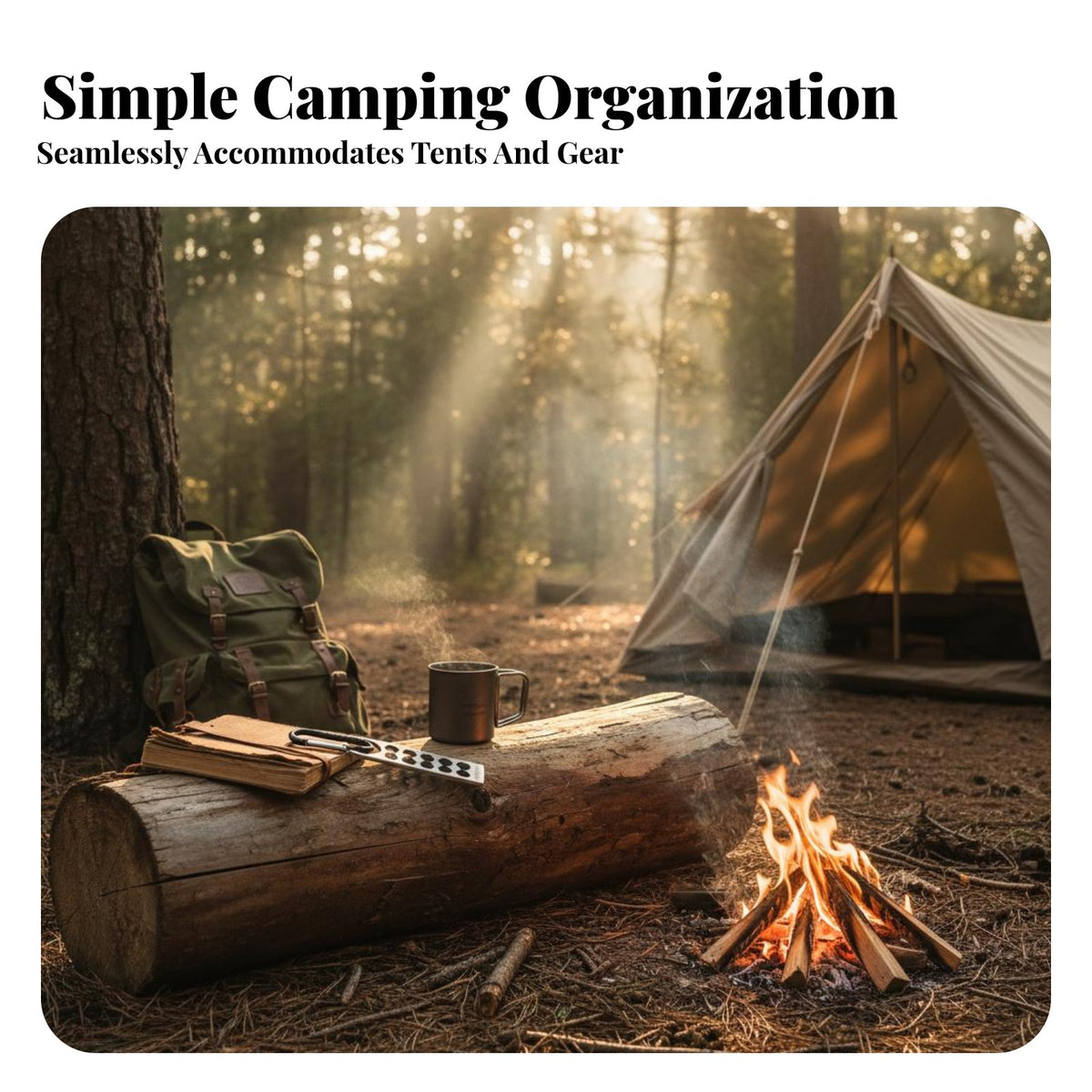 Tent Stake Organizer Plate Keeps Stakes Organized Peg Rack Portable Outdoor Availabilityory for Outdoor Enthusiasts, Backpackers, Campsite, Hiking