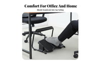 Adjustable Desk-Mounted Footrest Anti-Slip Design Triple-Position Adjustable Footrest Rocking Motion Padded Leg Rest