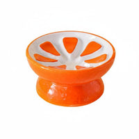 Tilted Cat Food Bowl Reduces Neck Strain Elevated Cat Food Dish Whisker Friendly Raised Slow Feeder Bowl for Cats, Small Dogs