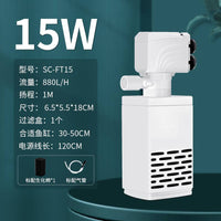 鱼缸过滤制氧一体机净水循环三合一免换水内置潜水泵增氧圆形小型