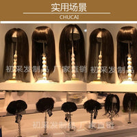 Portable Detachable Wig Stand with Height Extension for Display and Storage