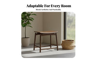 Chinese Aesthetic Saddle Seat Stool Minimalist design Small Bench sturdy Construction Household Furniture Space-Saving for Adults, Homeowners, Interior Decorators, Entryway, Living Room, Bedroom, Home Office