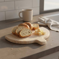 Semi-Circle Pizza Board Wood Half Round Wooden Peel Angled Edge Cheese Serving Tray for Kitchen