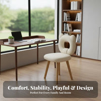 Bear-Shaped Backrest Chair 360-Degree Rotation Swivel Seat Comfortable Cushion