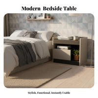 Sculptural Bedside Table Minimalist Design Nightstand Floor-Standing for Office