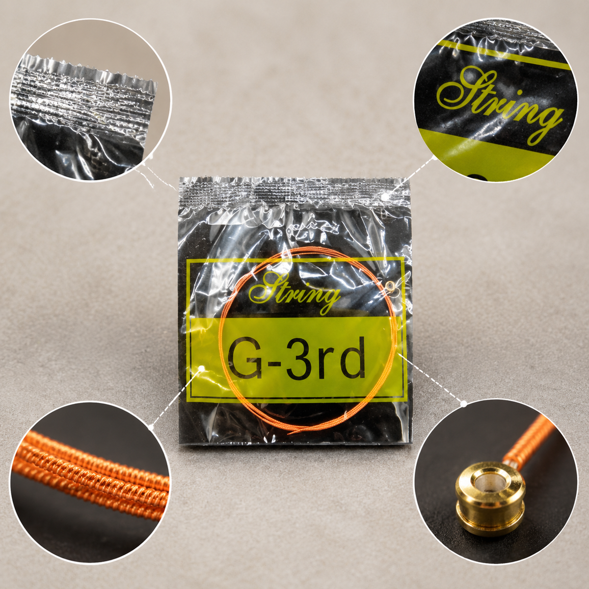 Acoustic Guitar Single Replacement Strings for 1st, 2nd, 3rd, 4th, 5th, or 6th String