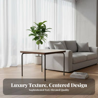 Folded Corner Side Table Minimalist Design C-Shaped Couch Stand Nordic Aesthetic dual-level Storage for Homeowners, Next to Sofa