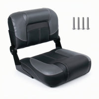 Boat Seat with Padded Backrest Portable Boat Seat with Backrest Low Profile for Boaters, Fishing Boats, Speedboats