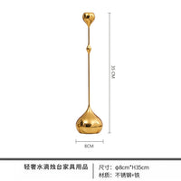 水滴银色烛台摆件轻奢现代创意电镀金属装饰客厅餐厅北欧饰品摆件