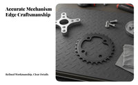 Cycle Chain Gear Aluminum Alloy Bike Crankset Gear Steel Construction Mountain Bike Chainwheel for Cyclists, Biking