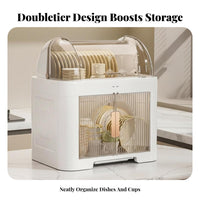 Covered Dish Box with Drainboard debrisresistant Cover Covered Tableware Drainer