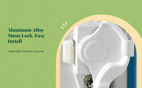 Sliding Pane Lock, Aluminum Alloy Half-Moon Lock, kid protection, Easy Installation, Home Security
