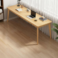 2 Person Desk Spacious Tabletop Solid Wood Computer Desk Thickened Desktop Long Wooden Study Table for Professionals, Remote Workers, Office, Bedroom