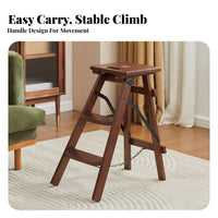 transformable Ladder Chair 2-in-1 Design Kitchen Seat Space-Saving for Living Room