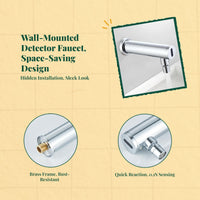 Touchless wall-mount infrared faucet