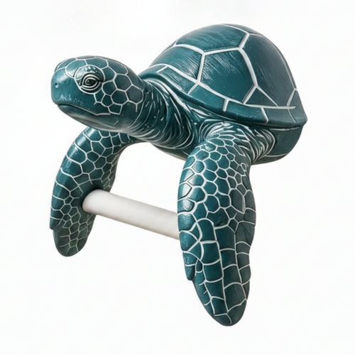 Sea Turtle Wall-Mounted Toilet Paper Holder Coastal Sea Turtle Wall Mount Toilet Paper Holder Space-Saving for Lavatory