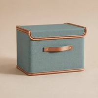 Oxford Cloth Storage Box Foldable Clothes Organizer Lidded Fabric Storage Bin Closet Organizer Sturdy Material Suitable for Bedroom Dormitory Home Organization