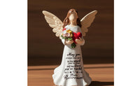 Faceless Angel Sculpture Hand-Painted Angel Holding Heart Figurine Inspirational Residential Decor Decoration for Women, Colleagues, Desktop