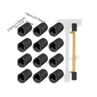 12 Pieces Cabinet Handle Guard Flexible Silicone Corner Protector Easy Installation Drawer Pull End Cap for Young Children, Parents