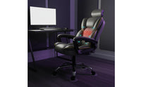 Ergonomic Recliner Chair Comfortable Long Sitting Office Gaming Chair Swivel Recliner Seat Breathable PU Leather for Dorm Room
