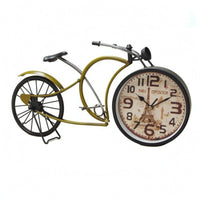 Iron Bike Clock Model Handmade Tabletop Decor Single-Sided
