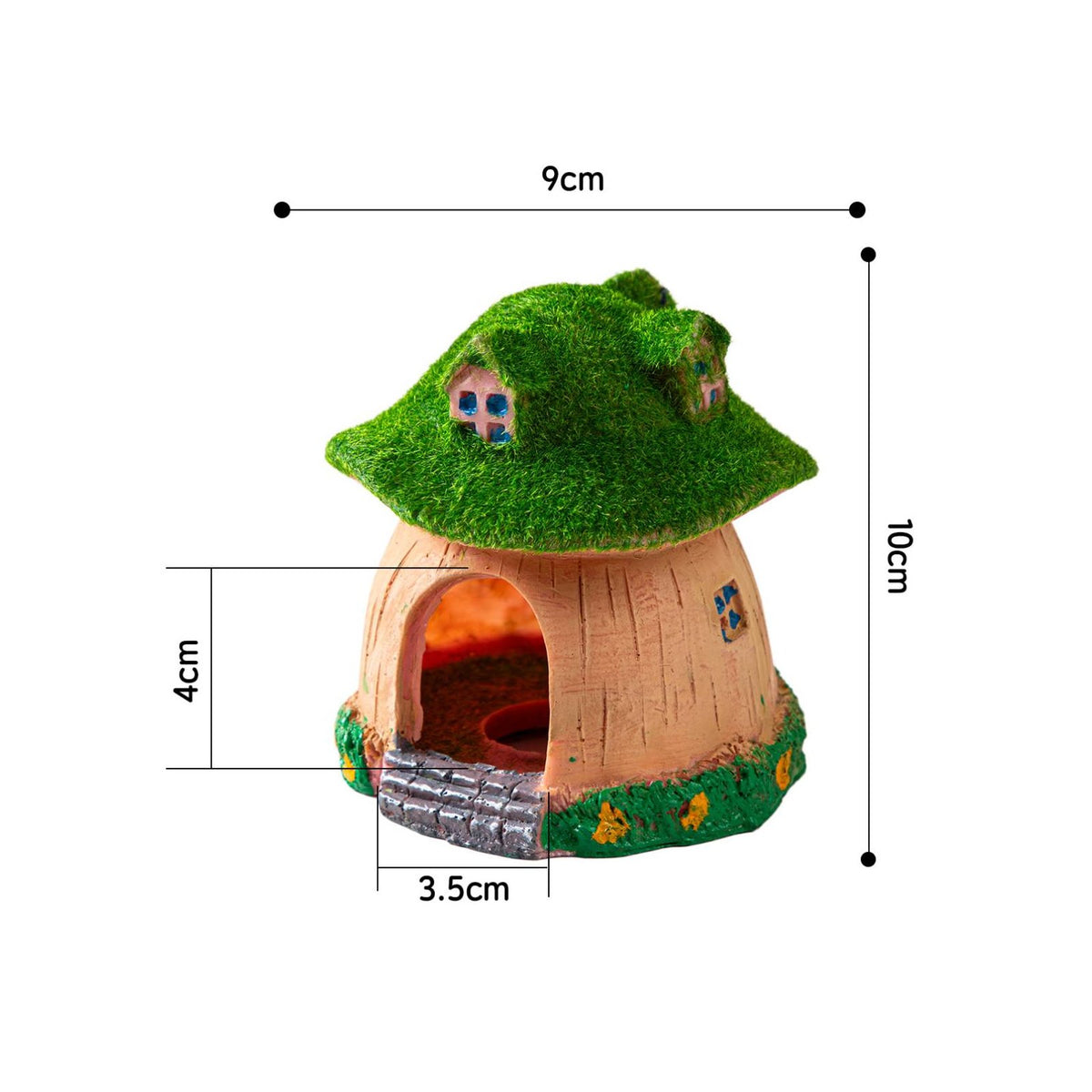 Toadstool House Ornament Provides Shelter Aquarium Toadstool Hut for Terrarium