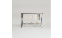 Foldable Clothes Drying Rack Freestanding Drying Rack with Hanging Bar Compact Free-Standing Airer Indoor for Balcony