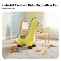 Donkey-Shaped Seat Rideable Ride-on Toy Creative Decoration Soft Exterior for Toddlers, Parents, Playroom, Nursery, Kindergarten