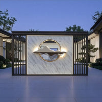 Aluminum Alloy Screen Slat Privacy Screen with Stable Base Decorative Architectural for Homeowners, Landscapers, Courtyard, Garden, Backyard