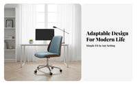 Armless Rolling Computer Chair Ergonomic Backrest for Bedroom, Students, Adults