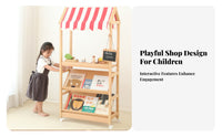 Multifunctional Design Book and Toy Storage Center Large Capacity Market Stall Play Shelf Safety Features kids' Furniture Space-Saving for Toddlers, Parents, Nursery, Daycare, Bedroom, Living Room