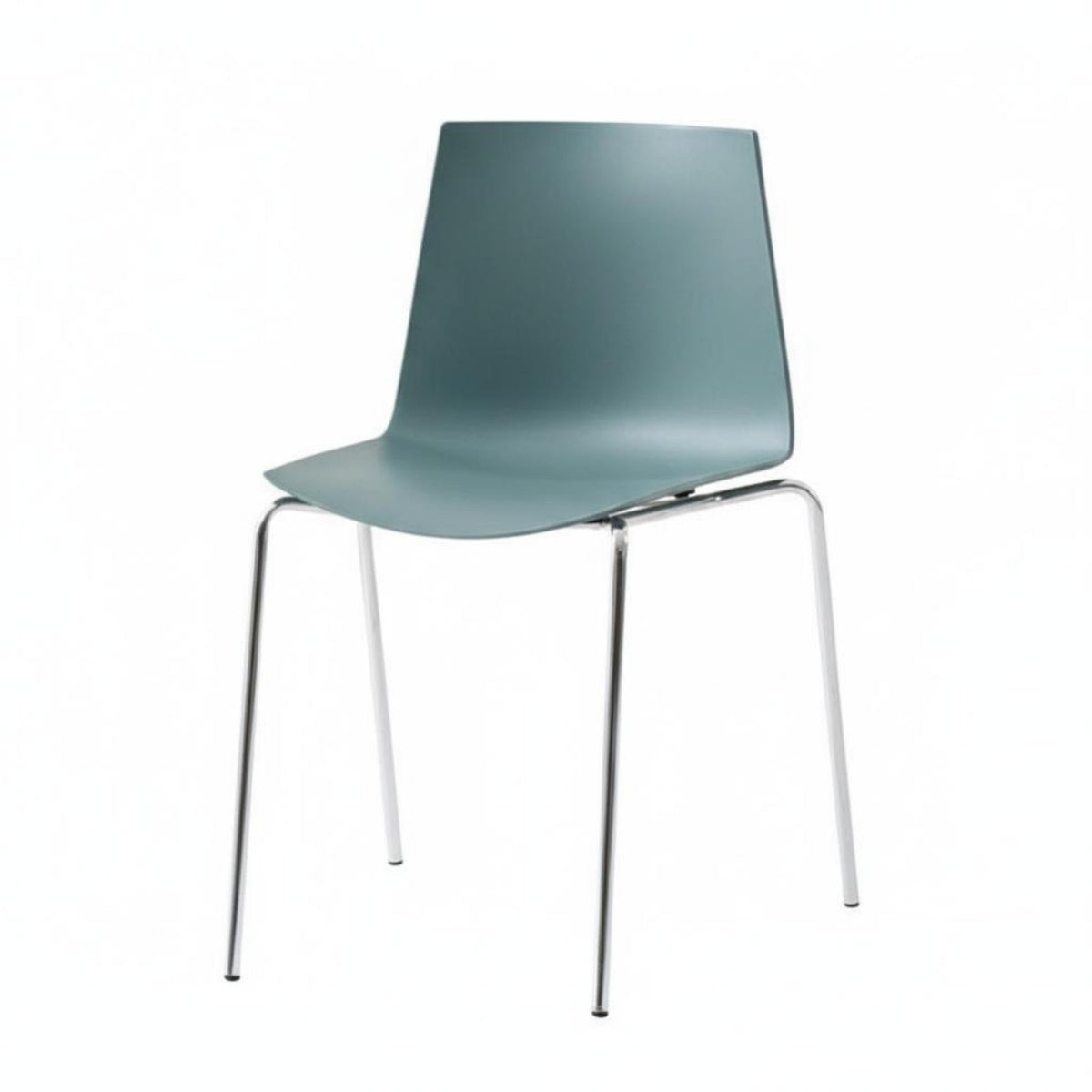 Stackable Molded Plastic Seat Nordic Modern Design Armless Shell Chair Space-Saving Lightweight for Apartment Dwellers
