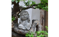 3 Pieces Chinese-Style Buddha Statues Hand Gestures Gray Buddha Figurines Small Size House Decoration for Tea Room