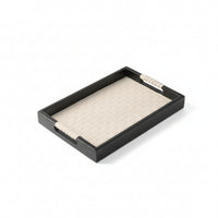 Raised Sides Breakfast Tray Woven Texture Decorative Tray