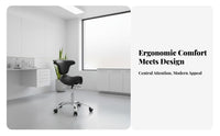 Saddle Chair Ergonomic Design Wheeled Saddle Stool 360° Swivel for Salon, Studio