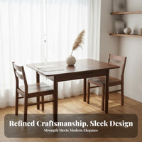 Expandable Rectangular Table with Chairs Modern Minimalist Design Expandable Dining Set Sturdy Construction for Small Areas