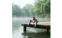 Anti-Slip Fishing Rod Holder with Dual Clamps Adjustable Fishing Rod Holder with Clamp Corrosion-Resistant Long-Lasting for Anglers, Fishermen