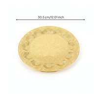 Ornate Serving Tray Gold-Toned Decorative Tray European-Style for Pastries