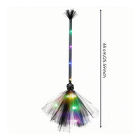 Witch Broom with LED Lights Glowing Toy Lightweight for Cosplayers