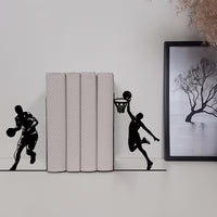 Metal Bookend for Desk Organization with Sports Designs