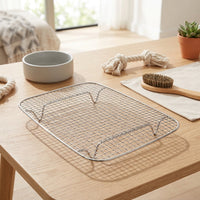 Cage Feeder with Water Bowls and Feeding Cups, 304 Stainless Steel Feeding Dish with Feces Separation Net, Hand-Rearing Bird Breeder Supplies