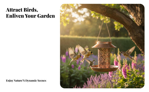 Solar Powered Bird Feeder Automatic activation/Off Hanging Solar Bird Feeder Metal Hollow-out Garden Lantern for Gardeners, Yard, Patio, Balcony